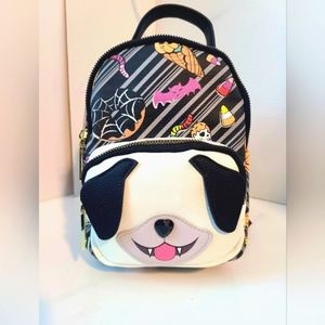 Betsey Johnson Kitsch Mini Backpack Halloween Treats Vampire Puppy Dog Purse NWT
